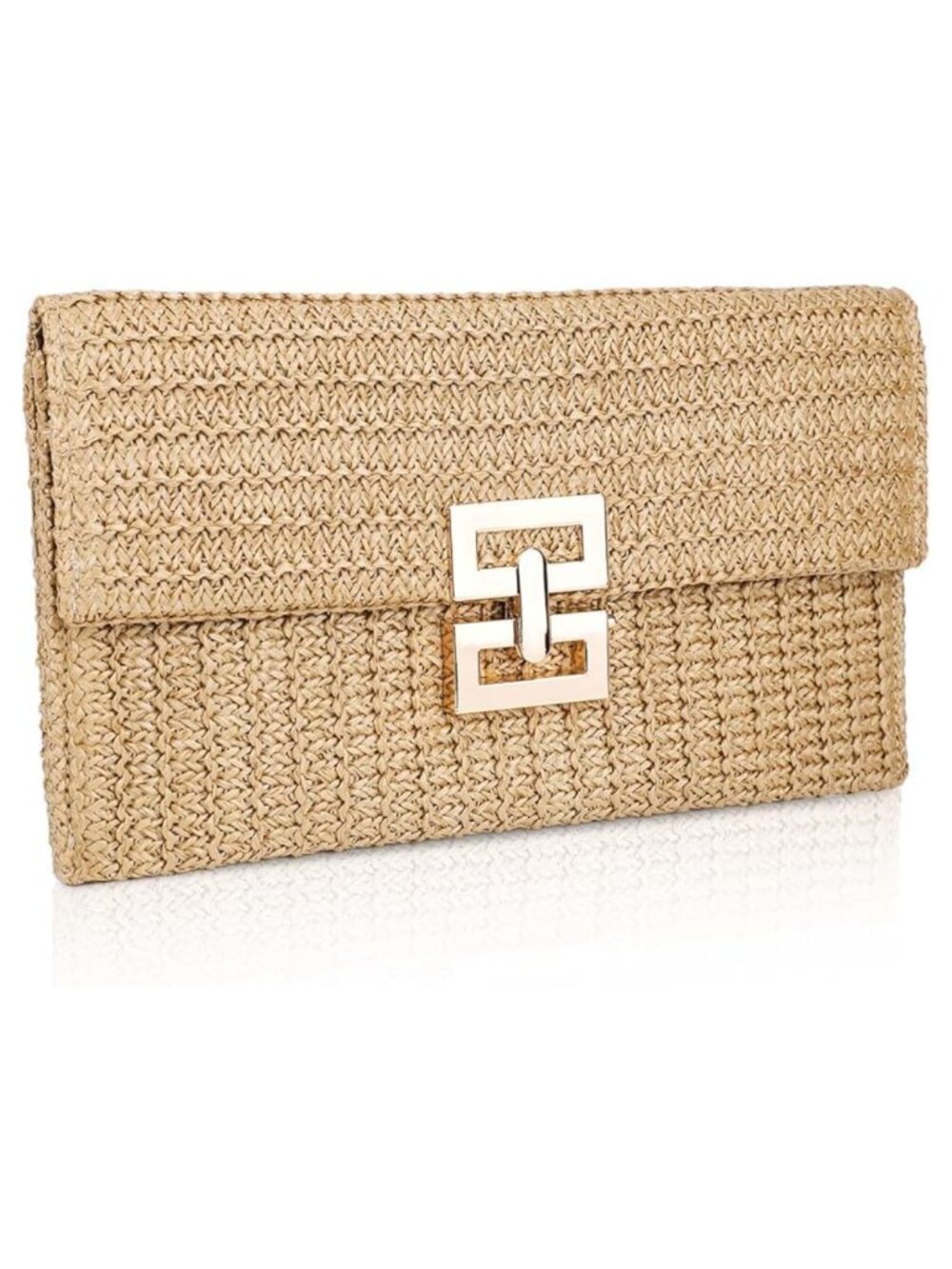 Woven Straw Clutch Purses Boho Summer Beach Handbag Envelope